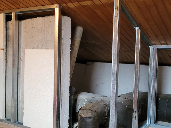 Postavitev suhomontažne konstrukcije v podstrešju - faza 3